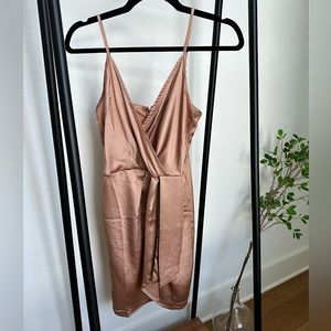 Mini dress, US size 4, copper color, 100% polyester